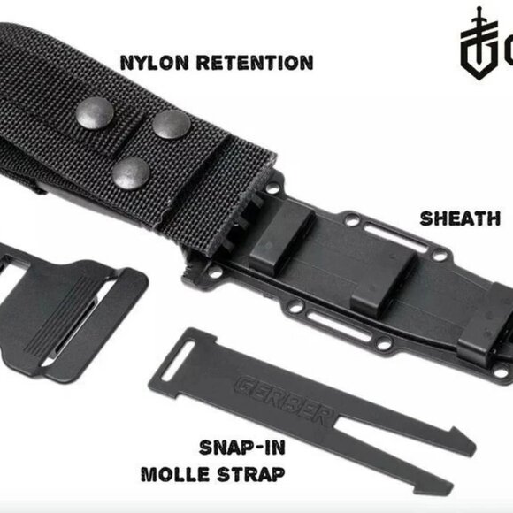 Gerber Gear StrongArm - Fixed Blade, Full Tang Knife - Black, Plain Edge
